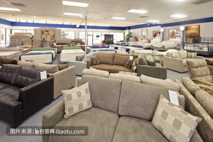 家具店里的沙發(fā)攝影圖